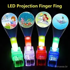 Projecção De Leds De Cartoon Led Light Finger Ring Toy Presentes De Natal