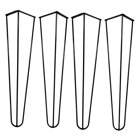 Pé De Mesa Hairpin Estilo Industrial D Ferro Para Escrivaninha, Aparador Kit com 4 Resistente 75CM .