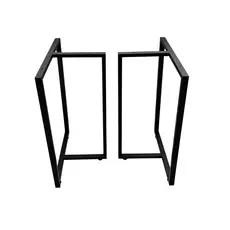 Par Pé Para Mesa Industrial Em Aço Metalon Para Mesa De Madeira Com Tubo Resistente