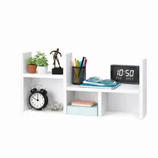 Nicho Organizador Ajustável De Mesa MDF Escritório Home Office Bancada P Livros Funkos Envio Montado