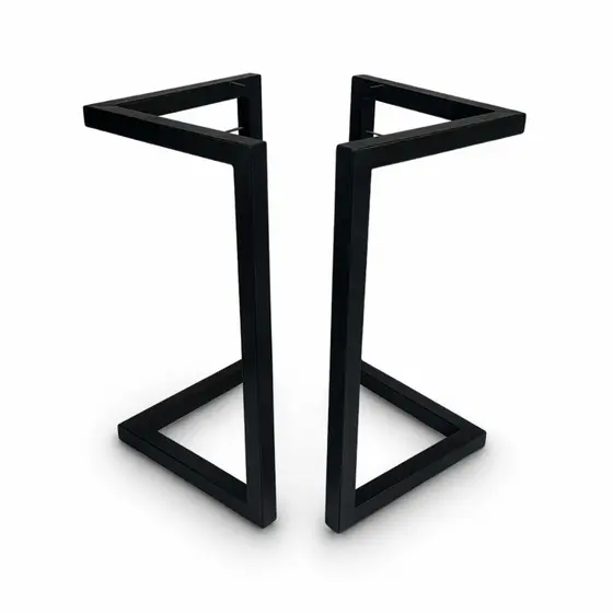 Pé de Mesa Industrial Metalon Base Em Aço Ferro Escritório Estilo Jantar Suporte de Vidro ou Madeira