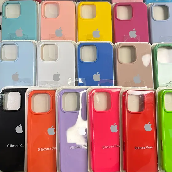 Capa protetora de silicone para iPhone 15,15 Pro, 15 Plus, 15 Pro Max, moderna, suave para a pele e antiderrapante