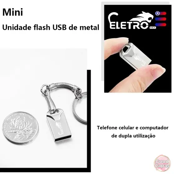 Mini Unidade Flash USB Portátil De Metal De Alta Velocidade 8GB 16GB 32GB Conveniente Para Laptop