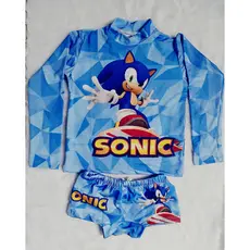 Conjunto Infantil menina e menino Juvenil UV Camisa e Sunga para Proteção Solar Roupa de Praia e Banho com temas