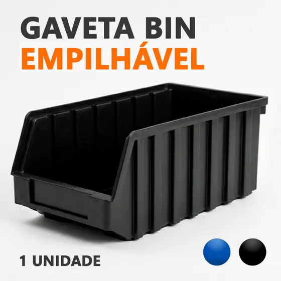 Caixa Gaveta BIN Organizadora Plástica Empilhável N2 N3 N4 N5 N6 N7 N8 Parafusos Ferramentas Oficina