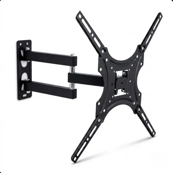 Suporte Para TV Articulado Móvel Samsung LG 26 a 55 Polegadas Até 35Kgs Preto