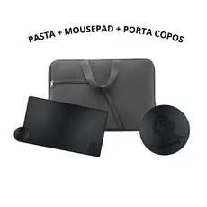 Pasta De Notebook Capa Case + Mousepad Gamer 90x40 Profissional + Porta Copos Individual