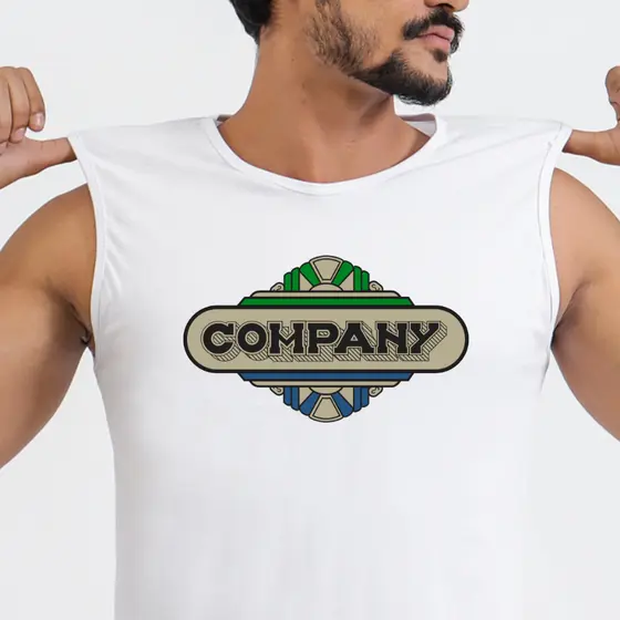 Regata Blusa Masculina Confortável Retrô Company 100% Algodão Sem Manga Casual