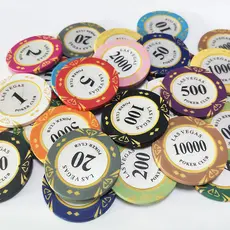 Fichas de jogo de mesa Texas Hold'em de alta qualidade - Fichas de jogo de pôquer - Fichas de jogo de torneio profissional - Exclusivamente para torneios WSOP/EPT/WPT