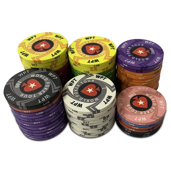Fichas de entretenimento para jogos de mesa - Fichas de competição profissional Texas Hold'em - Fichas especiais oficiais de competição wpt/wsop