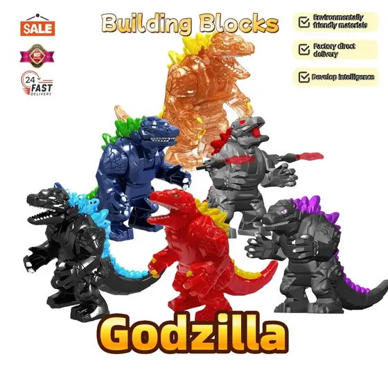 Novo Godzilla GXL047/GXL0478/GXL049 série bloco de construção montado modelo infantil brinquedos educativos presente de