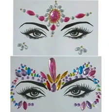 Adesivo Para O Rosto Strass Cristais Maquiagem Para O Carnaval Fantasia Sereia Carnaval e Festas