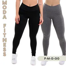 Legging Feminina Cintura Alta Calça Leg Fitness Academia Zero Transparência
