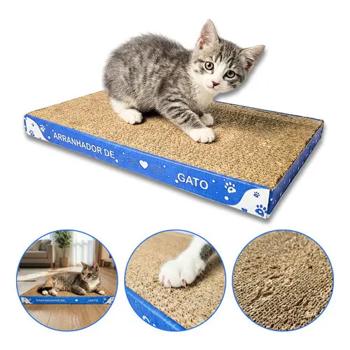 Arranhador Gato Papelão Protetor Sofá Unhas Cama Antistress Afiador Garras Rampa Felinos Brinquedo