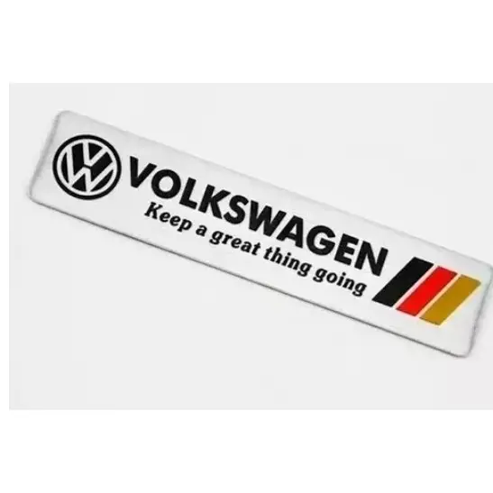 Emblema Adesivo Resinado Esportivo Volkswagen Keep a Great Thing Going Polo/ Passat/...