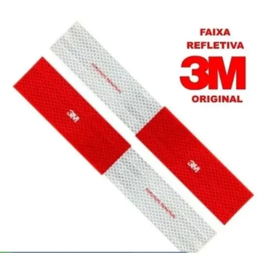 Faixa Refletiva Adesiva Par (30,0X5,0cm) Obrigatória Refletora Lateral Caminhão Carreta Van
