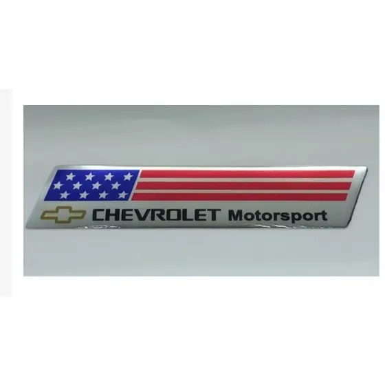 Emblema Resinado Badge Chevrolet Motorsport ( 12,5 x 2,5 )