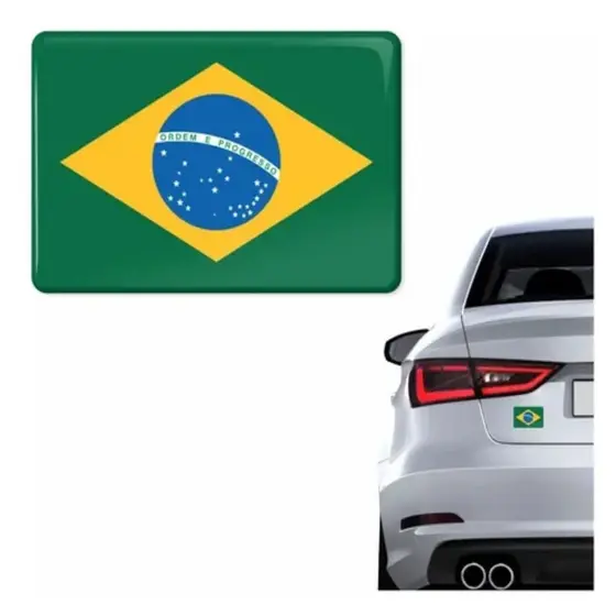 Bandeira do Brasil Resinada 4,0 x 6,0cm