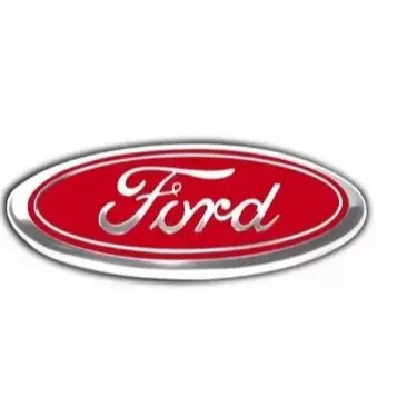 Emblema Volante/Calotas Ford Oval 2,5x6,6cm Vermelho ( Resinado )