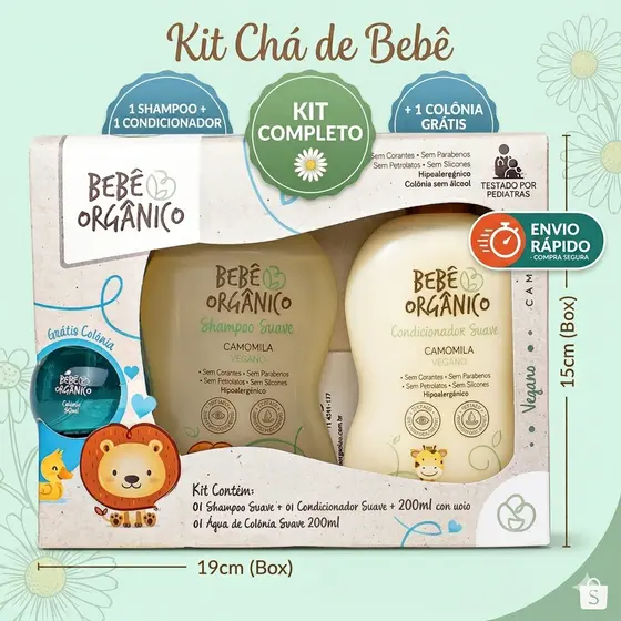 Kit Chá de Bebê , Maternidade , Chá Revelação , Presente , Aniversário - 3 Itens .