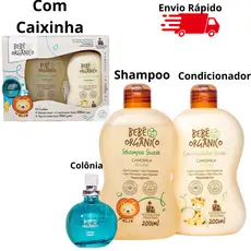 Kit com Caixinha Shampoo + Condicionador + Colônia - Recém Nascido - Bebê - Infantil - Maternidade