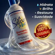 Shampoo Hidratante 473 ML - Hidrata - Restaura - Brilho - Suavidade Silicon Mix Cabelo