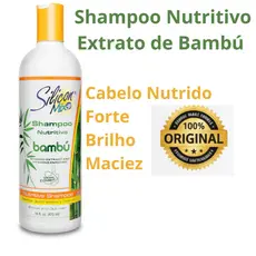Shampoo Nutritivo Extrato de Bambú Silicon Mix 473ml - Cabelos Nutrido - Forte - Brilho e Maciez