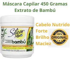 Máscara Nutritiva Silicon Mix Bambu 450g - Cuidado Capilar - Todos os tipos de Cabelo