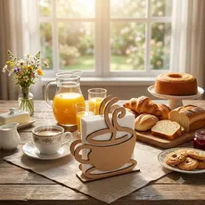 Kit 10 Portas Guardanapos Xícara de Café Decoração Lembrancinhas Encontro de Amigas Chá de Panela