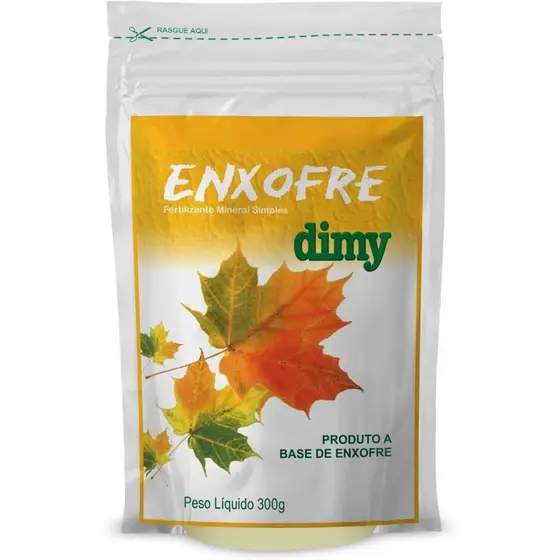 Dimy Enxofre 300g Fertilizante Foliar para Plantas Jardim Hortas com Ação Acaricida