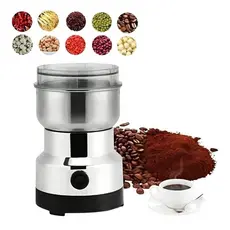 Moedor Triturador Elétrico De Café Grãos Sementes 110V Inox Portátil 4 Lâminas