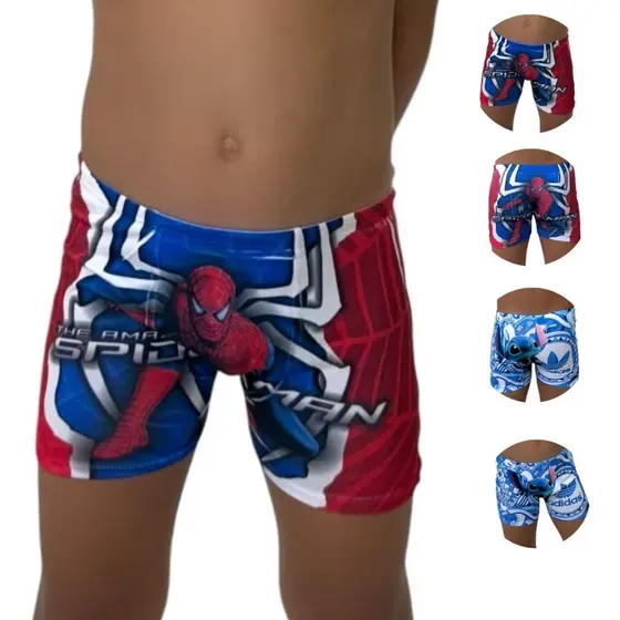 Kit 3 Cueca Boxer Infantil Microfibras Estampado Confortável Masculino