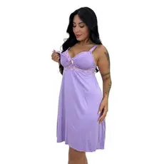 Camisola Confortável Amamentação Renda Feminina Microfibra Sem Bojo Linha Gestante Alças Ajustáveis