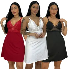 Kit 3 Camisolas Femininas Suede Conforto Elegancia Alças Ajustpaveis Laço Cetim Moda Feminina