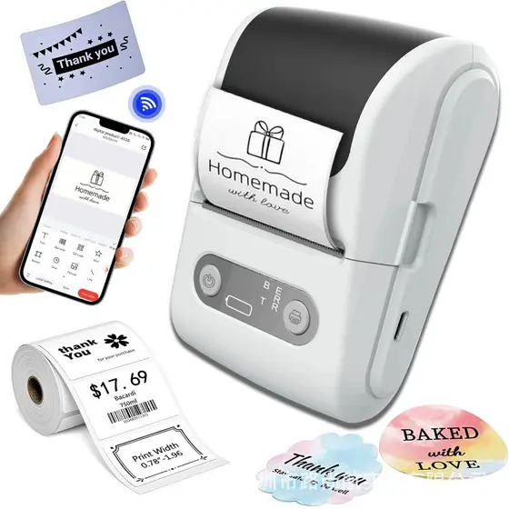 Mini Impressora De Etiquetas 58MM Bluetooth Para Celular Portatil