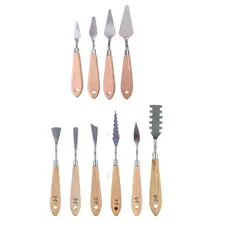 Kit 10 Espátulas Aço Pintura Óleo Tela Escultura Artesanato Culinária