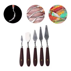 Kit 5 Espátulas Pintura Acrílico Óleo Tela Escultura Artesanatos