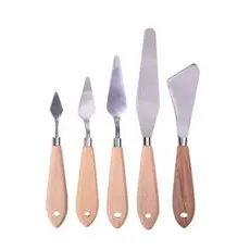 5 Espátulas Pintura Acrílica Óleo Tela Escultura Artesanato Arte Culinária