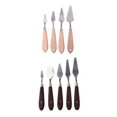 9 Espátulas Paletas Aço madeira Pintura Escultura culinária Artesanato