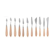 Kit 11 Espátulas Aço Pintura Acrílica Óleo Tela Escultura Artesanato Culinária