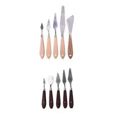 Kit 10 Espátulas Paletas Aço Pintura Óleo Tela Acrílica Artesanato