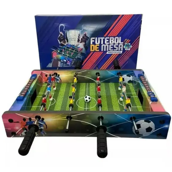 Mini Mesa de Pebolim Totó Futebol 12 Jogadores – 99Toys
