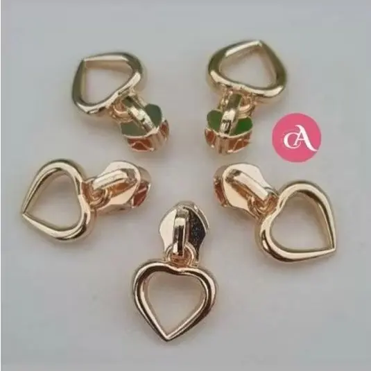 Cursor coração número 5 no dourado cataforetico e níquel, com 10 unidades.