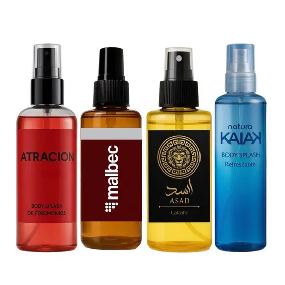 Kit 4 Perfumes Masculino + 100ml Body splash pós banho Tradicional