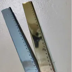 Régua Plástica 30 Centímetros Dourada/Prata/Cobre - Maxcril