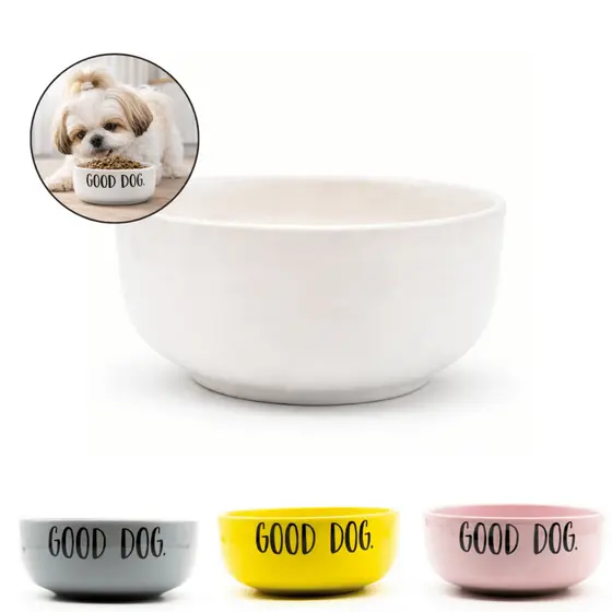 Comedouro Porcelana Good Dog 390ml Cães Gatos Médio Cerâmica Resistente