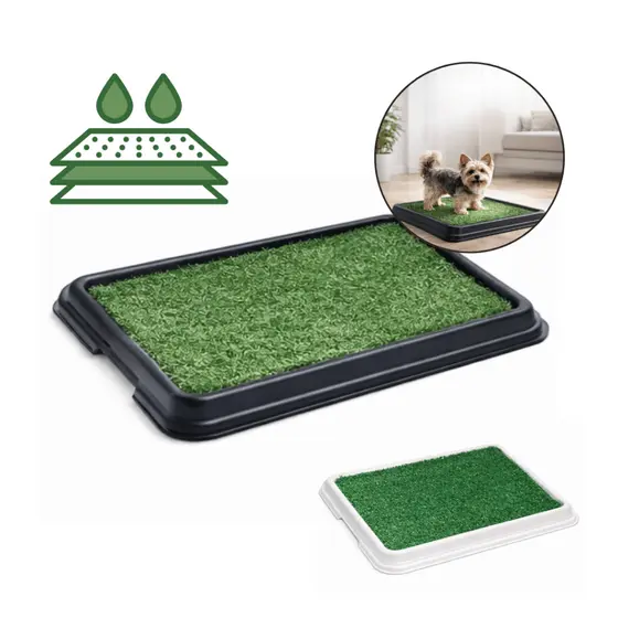 Sanitário Higiênico Xixi Green Dog Pet Injet 59x48cm Com Grama Sintética Para Cães