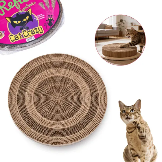Refil Arranhador Cat Crazy Redondo Para Gatos