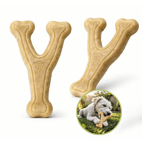 Osso Mordedor Bamboo Toys Forquilha Pequena Aroma Bacon ou Frango Para Cães