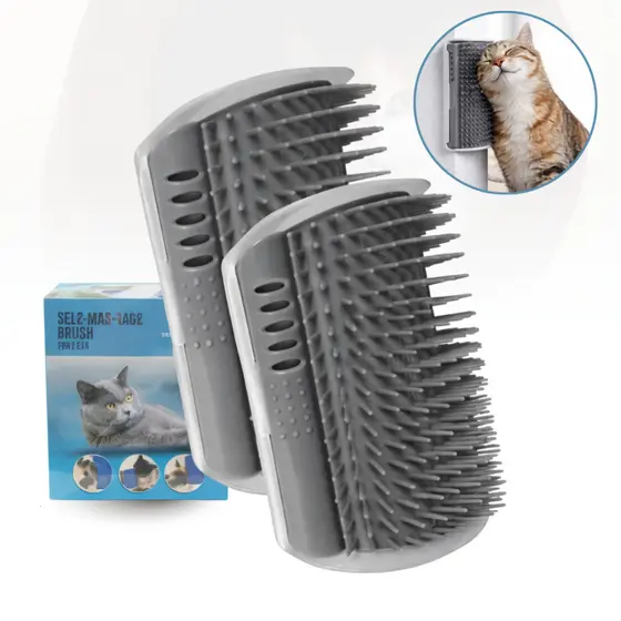 Escova Massageadora Coçadinha Tira Pelos Gato Remove Pelos Mortos e Relaxa